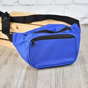 Sojourner Bags Electric Blue Heavyweight Nylon Canvas Fanny Pack Belt Bag